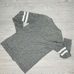 Forever 21  long sleeve cardigan sweater grey and red letter A size small shirt Photo 3