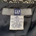 Gap Vintage Vest Wrap Tie Front Black Silver Abstract Brocade Vneck Waistcoat Photo 9