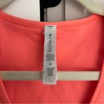 Athleta  Aurora Orange Crop Rib Tank Camisole Bralette V Neck Ribbed Stretch Photo 3