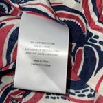 Tory Burch  Cotton Silk Blend Swirl Print Blouse Shirt Red Blue White‎ Sz 4 Women Photo 6
