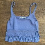 ZARA  purple knit lace Crop tank top! Photo 0