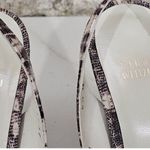 Stuart Weitzman Leather Slingback Peep Toe Heels 7M Snakeskin Pumps Career Photo 7