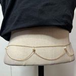 Waist jewelry with pearls gold plated fits small to large fit NWT Photo 0