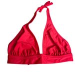 J Crew Halter Tie Neck Bikini Top‎ Red BY633 NWT Size XS Photo 2