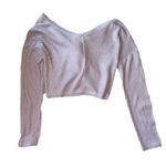 Out From Under Purple Crop Tie Sweater/Long Sleeve Photo 2