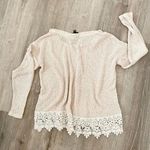 Nordstrom Bobeau Lace Trim Pullover Sweater Size M Photo 1