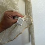 Burberry Cream Lace Long Sleeve Top Medium Photo 3