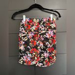 ZARA  Ibiza Ruched Bold Floral Printed Bubble Mini Skirt Sz XS EUC Photo 2