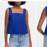 Madewell Curved Neck Shell Tank Bright Sapphire Size 00 Photo 0