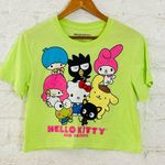 Sanrio Hello Kitty  and Friends Graphic T-shirt Neon Green Short Sleeve Crop Top S Photo 1