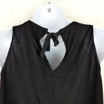 Maje  Top Womens 1 US S Black Silk Draped Faux Wrap Sleeveless Embellished Neck Photo 7