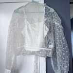 The Pants Store White Polka Dot Top Photo 2