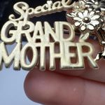 Special Grandmother Flower Bouquet Gold Tone Brooch Pin AJC Signed Photo 13