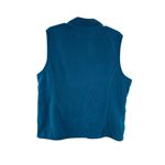 Karen Scott sport 1X Teal Fleece Vest plus size pockets zip up outdoor athletic Blue Photo 1