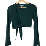 Urban Outfitters  UO Elle Keyhole Crop Tie Front Long Sleeve M Photo 3