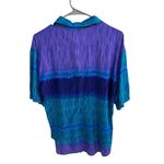 Vintage‎ 90s Cabrais Collection Rayon Button Shirt Purple Teal Ombre Size L Blue Size L Photo 2