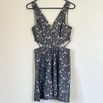 Abercrombie & Fitch NWT  Grey Lace Cut Out Mini Dress - Medium Photo 7