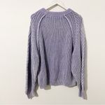 Free People  Frankie Cable Knit Sweater Heavenly Lavender Size XL Photo 8