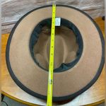 W•S•B Brown Fedora Hat Size 58 Faux Leather Band W/Buckle Decoration gold chain Photo 10