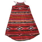ASTR the label Dress Womens Small Red Serape Aztec Stripe Boho Shift Tank Mini Photo 2