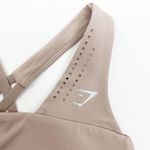 Gymshark Laser Cut Crossover Strappy Sports Bra: Taupe Photo 5