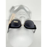 BCBGeneration  Chunky Retro Cat Eye Sunglasses Gray Lenses‎ Black Frame Gold Rim Photo 6