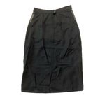 Rafael Long Pencil Skirt with Vegan Leather Trim Black Size 10 Photo 4