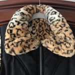 Faux Fur Leopard Reservable Vest Tan Size 6 Photo 2