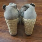 Stuart Weitzman  Grey Chic Feminine Summer Suede Wedge Platform Sandals Size 7 Photo 8