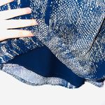 Veronica M Navy Blue & Cream Snakeskin Print Smock Mini Dress Photo 5