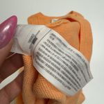 Abercrombie & Fitch  Bodysuit Womens Medium Ribbed Tank Orange Sleeveless Snap Photo 3