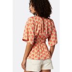 Joie  Renae Red Floral Short Sleeve Top - Size Small Photo 8