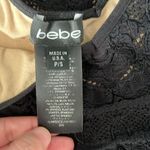 Bebe  VNeck Bodycon Lace Mini Dress Black Size Small Photo 1