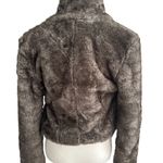 DKNY JEANS Faux Fur Bow Tie Jacket Coat Size M Brown Size M Photo 4