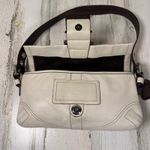 Coach  Soho Flap Shoulder Bag White & Brown Leather Style 8A05 | Y2K Photo 5