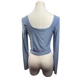 Womens Saints 21 Pale Blue Long Sleeve Cinchable Crop Top Size M Photo 2