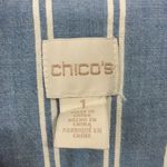 Chico's Chico’s • Women’s Blue Striped Blazer Size 1 Photo 4