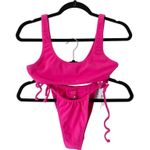 PacSun Eco LA Hearts Pink Scoop Bikini Top & String Swim Bottom Set Size Small Photo 7
