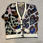 Farm Rio  Mixed Ikat Hearts Knit Cardigan Photo 2