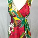 Jonathan Martin  vibrant and colorful tropical floral true wrap top size small Photo 0