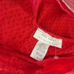 NWOT Level Eight Textured Crop Jumpsuit Tie Bow Detail Pockets Festive Small Red Photo 4