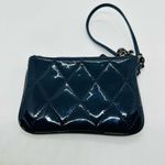 Coach Women's Dark Blue Poppy Patent Leather Coin Wristlet Purse Photo 3