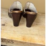 Frye  women's brown‎ leather stud trim western mule clog shoes size 7.5 Y2K Photo 4