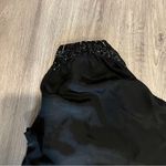 TIFF by TT Elegant Silk Black Beaded One Shoulder Tunic Lightweight Cocktail S Photo 3