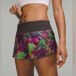 Lululemon  Athletica purple and Green printed floral Shorts size 6 Photo 0