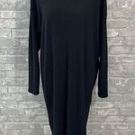 Old Navy Old NavyBlack Mockneck Ribbed MIDI Dress Photo 0