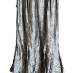 Milano silver satin A line skirt with pleated hem Black Size 8 Photo 7