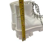 MOUSSY Lace Up Chunky Ankle Boots Women’s Size 7 White Open Toe Platform Photo 6