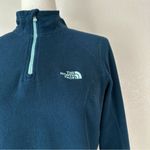 The North Face  Blue Green Quarter Zip Fleece Pull Over Sweater, Sz Small Photo 2