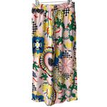 Anthropologie  Maeve Colorful Straight-Leg Pull-On Silk Pants Size‎ Medium Photo 4